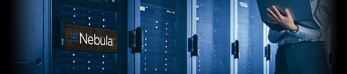 Nebula Enterprise in einem Serverschrank installiert. Nebula Enterprise in einem Serverschrank installiert.